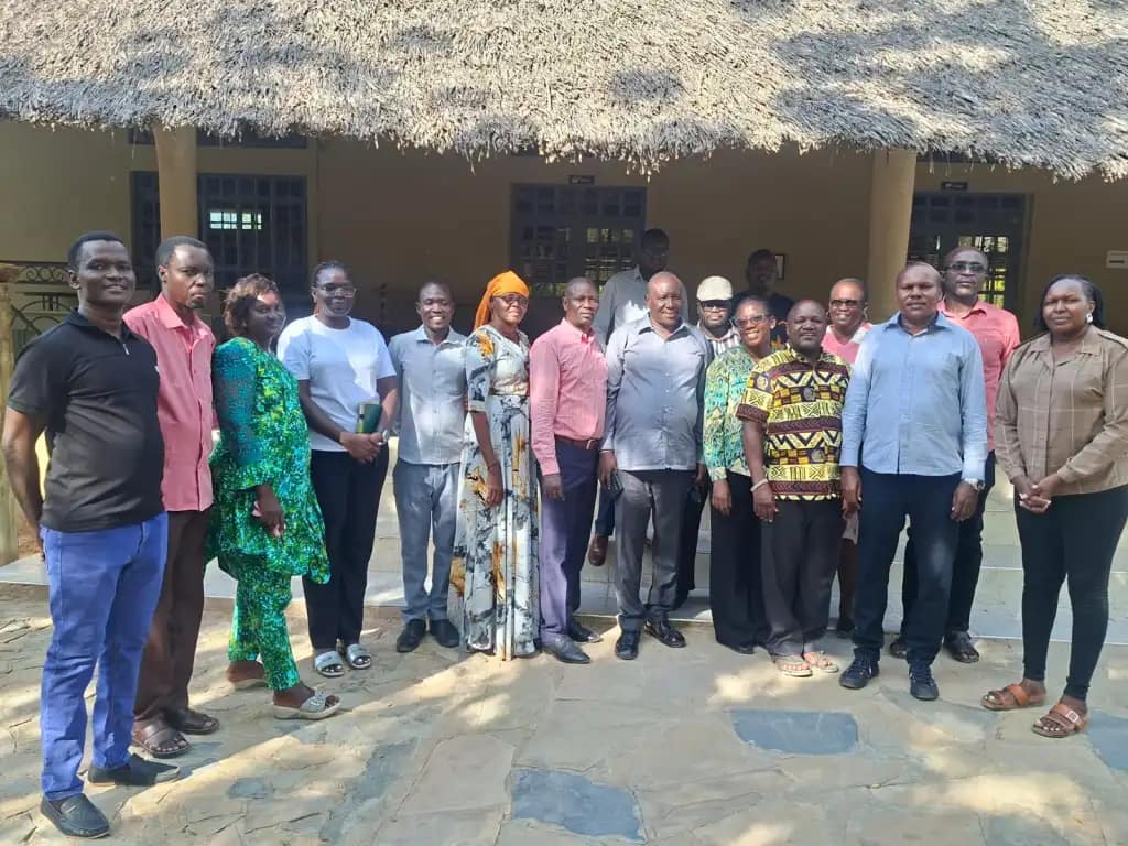 Deputy County Secretary Joseph Nyanga and UNICEF officials visiting an ICT hub in Lodwar