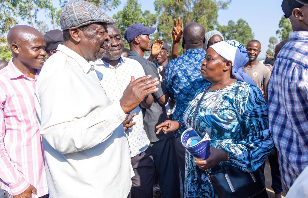 Prime Cabinet Secretary Musalia Mudavadi addresses supporters during the launch of the Magharibi Movement in Kakamega County.