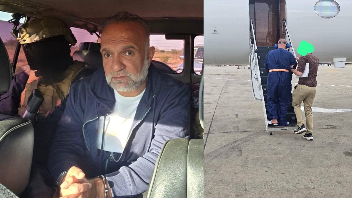 Former Afghan parliament official Abdul Zahir Qadeer being escorted by DCI Anti-Narcotics Unit officers at JKIA during his extradition to the United States
