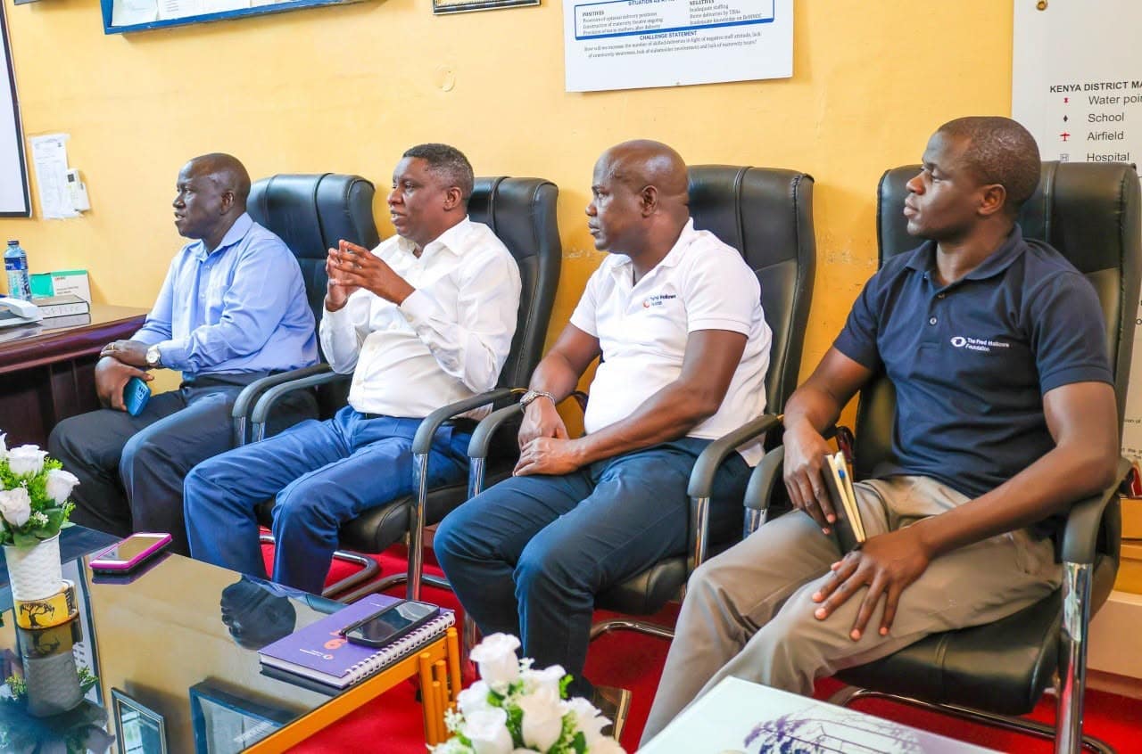Fred Hollows Foundation delegation meeting Turkana health officials at Lodwar County Referral Hospital