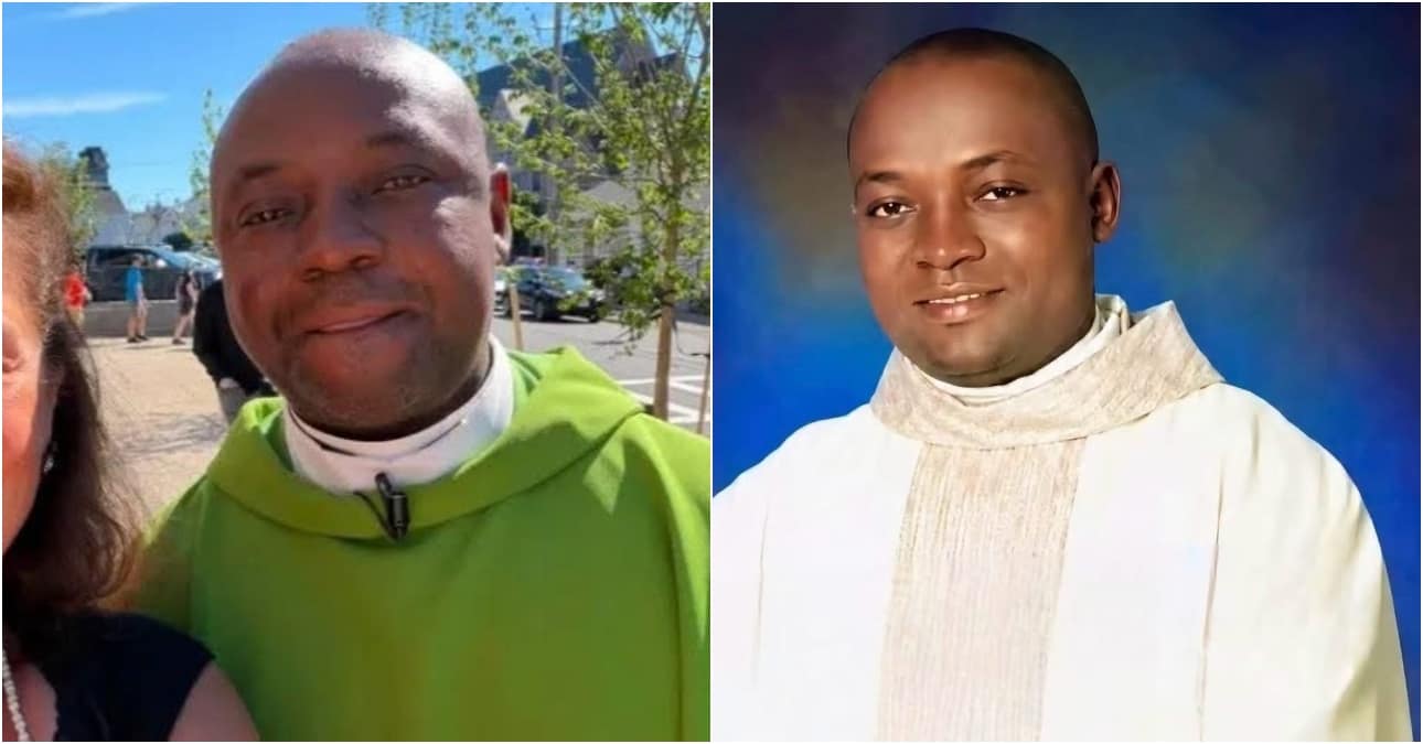 Rev. Benjamin Okwy Madu during his service as a Catholic priest in Massachusetts