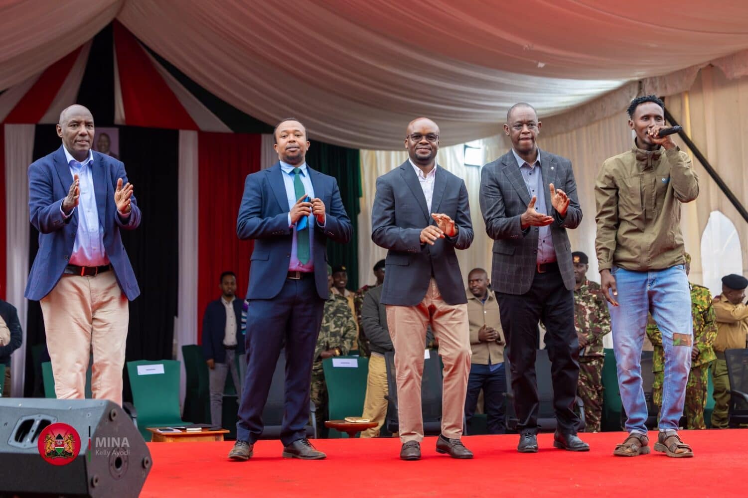 alt="Interior Principal Secretary Dr. Raymond Omollo addressing youth in Marsabit County during the national launch of the NYOTA Programme phase 2