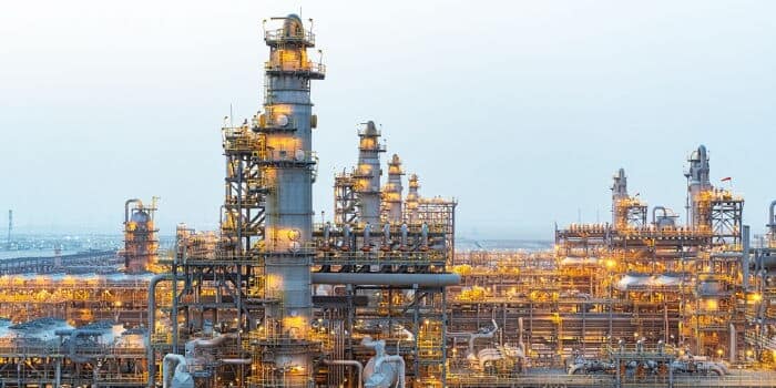 Oil tanker transporting crude oil amid global supply disruptions