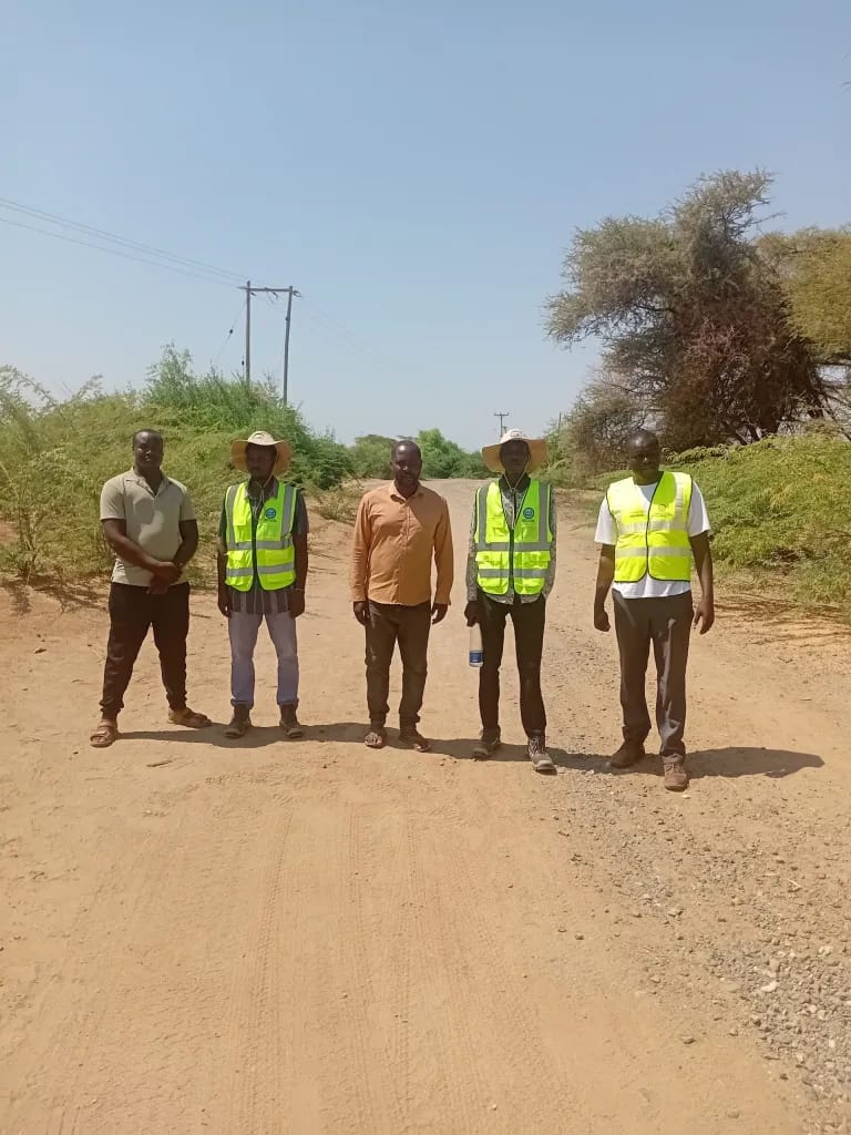 Contractor prepares to begin maintenance works on the Lokori–Elelea Road in Turkana East