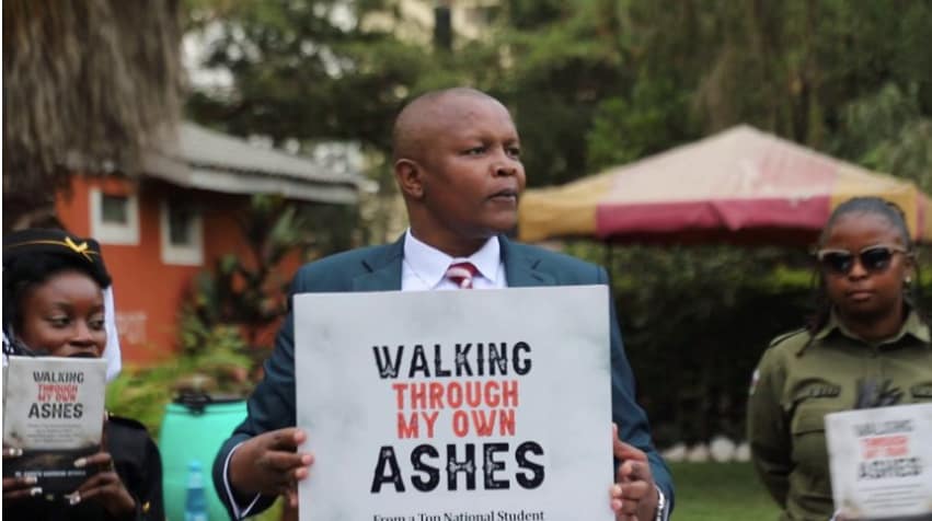 Dr Andrew Mwengwa Thuka during the launch of his memoir Walking Through My Own Ashes after overcoming 18 years of drug addiction.