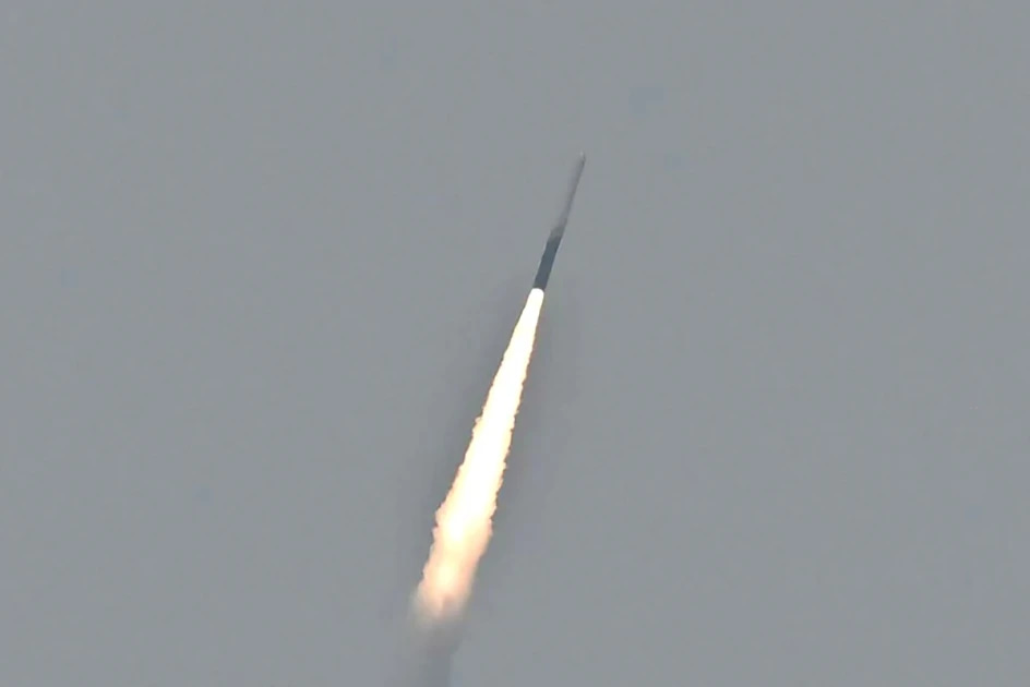 Skyroot Aerospace's Vikram-1 rocket lifting off during its maiden orbital launch in India